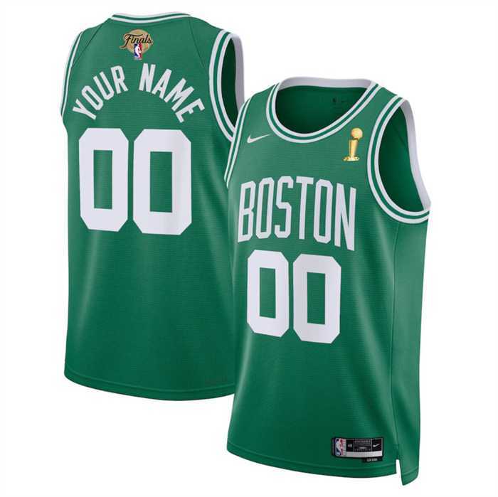 Men%27s Boston Celtics Active Player Custom Kelly Green 2024 Finals Champions Icon Edition Stitched Basketball Jersey->customized nba jersey->Custom Jersey